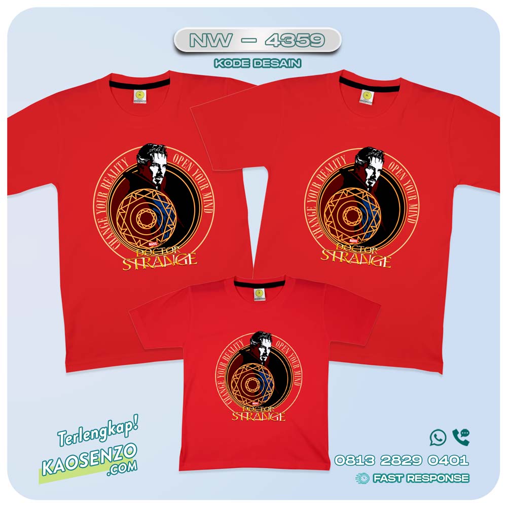 Kaos Couple Keluarga Doctor Strange | Kaos Family Custom | Kaos Doctor Strange - NW 4359