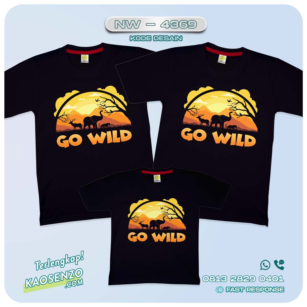 Baju Kaos Couple Keluarga Animal Zoo | Kaos Family Custom | Kaos Animal Zoo - NW 4369