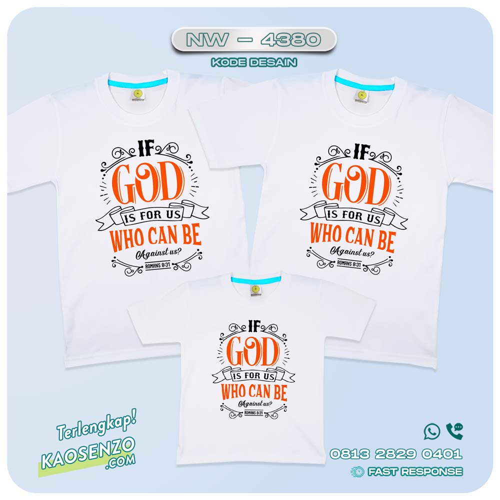 Baju Kaos Couple Keluarga Religi Kristen| Kaos Rohani Kristen | Kaos Tema Religi Kristen NW 4380