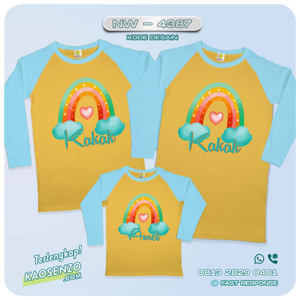 Baju Kaos Couple Keluarga Boho Rainbow| Kaos Ultah Anak Boho Rainbow| Kaos Boho Rainbow - NW 4387