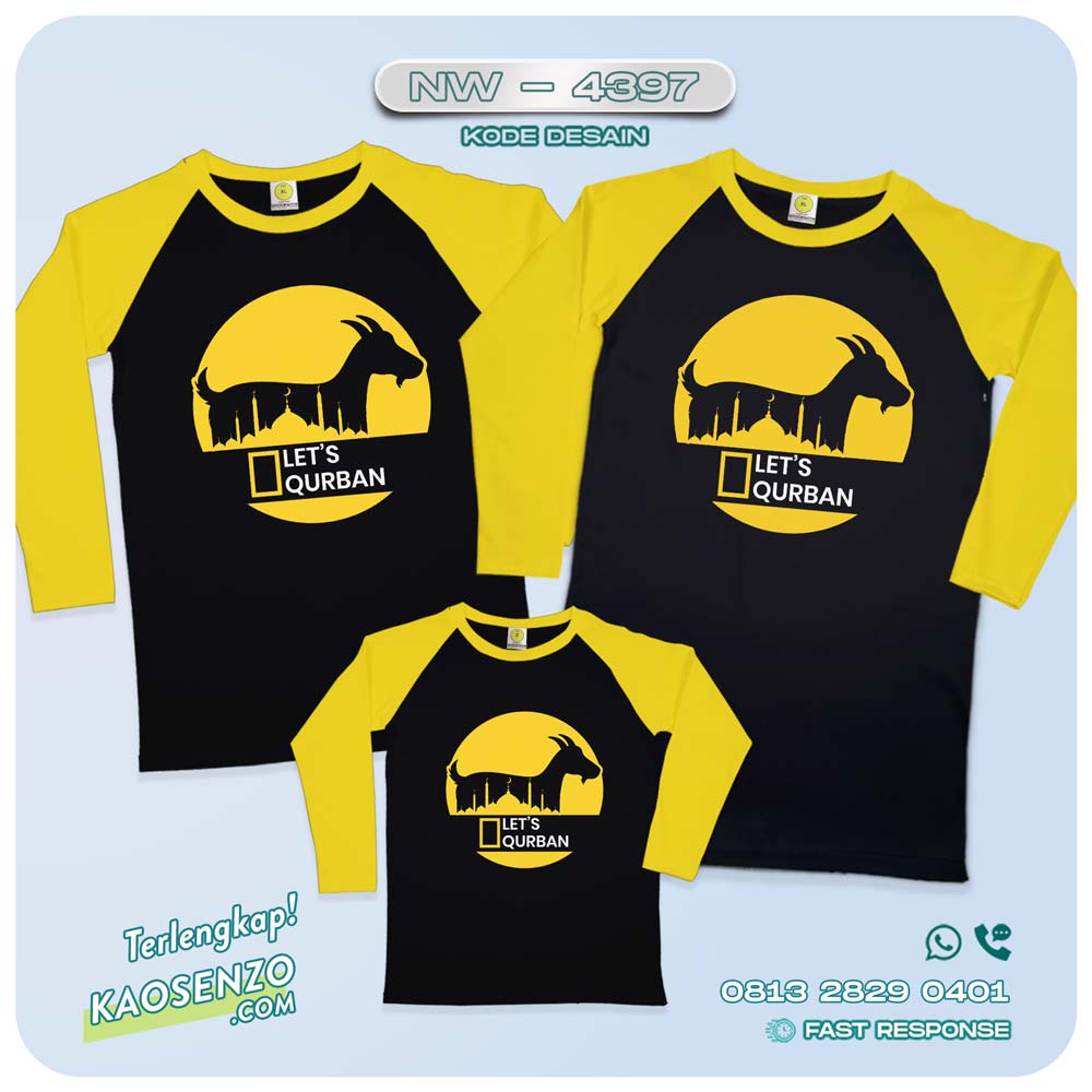 Kaos Keluarga | Kaos Couple | Kaos Keluarga Islami | Kaos Motif Qurban NW - 4397