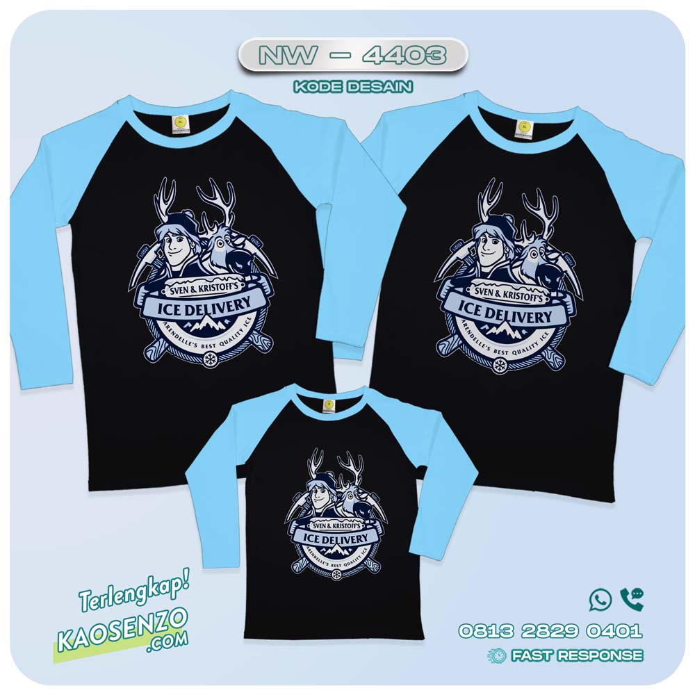 Baju Kaos Couple Keluarga Frozen | Kaos Ultah Anak | Kaos Frozen - NW 4403