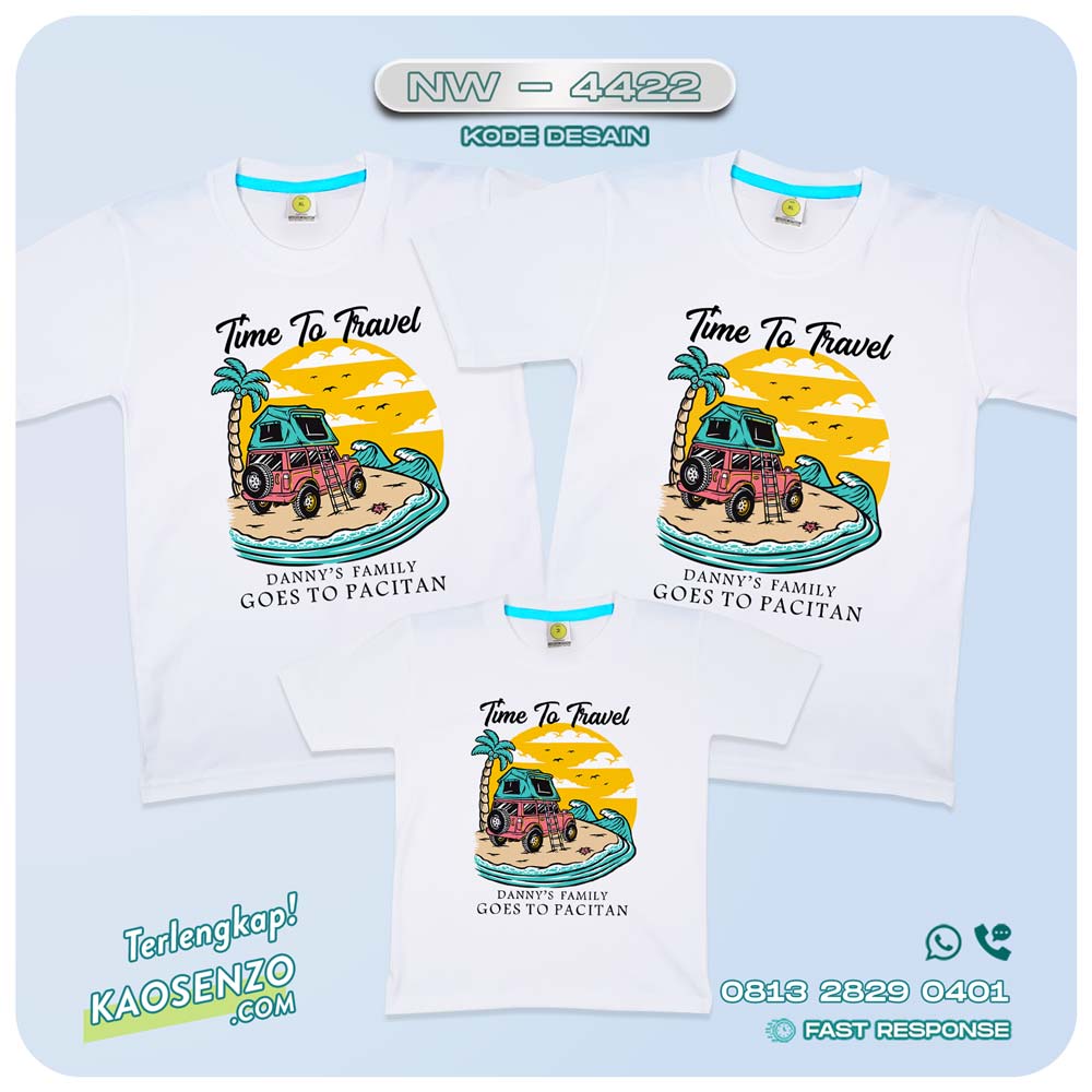 Baju Kaos Couple Keluarga Traveling | Kaos Couple Family Gathering | Kaos Liburan Keluarga | Kaos Traveling - NW 4422