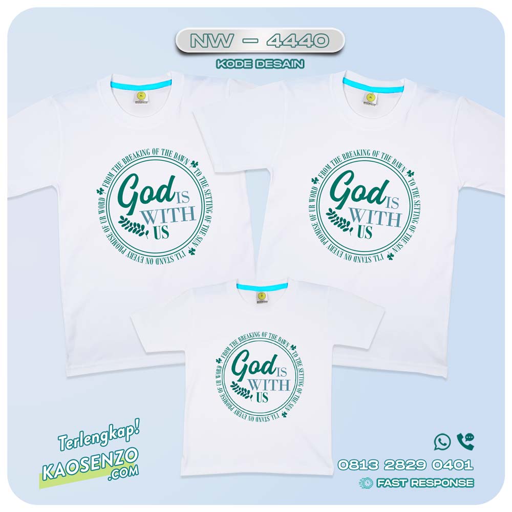 Baju Kaos Couple Keluarga Religi Kristen| Kaos Rohani Kristen | Kaos Tema Religi Kristen NW 4440
