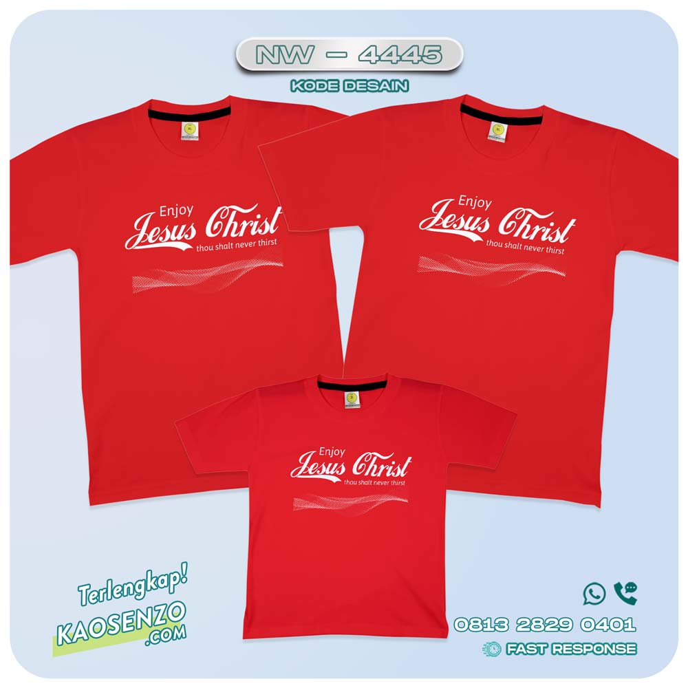 Baju Kaos Couple Keluarga Religi Kristen| Kaos Rohani Kristen | Kaos Tema Religi Kristen NW 4445
