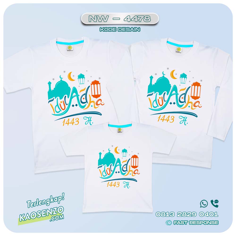 Baju Kaos Couple Keluarga Idul Adha | Kaos Family Custom Tema Qurban | Kaos Motif Islami Idul Adha - NW 4478