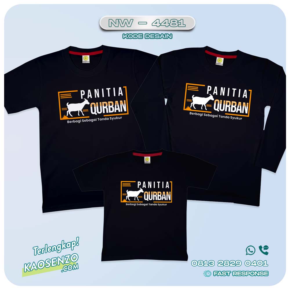 Baju Kaos Couple Keluarga Idul Adha | Kaos Family Custom Tema Qurban | Kaos Motif Islami Idul Adha NW 4481