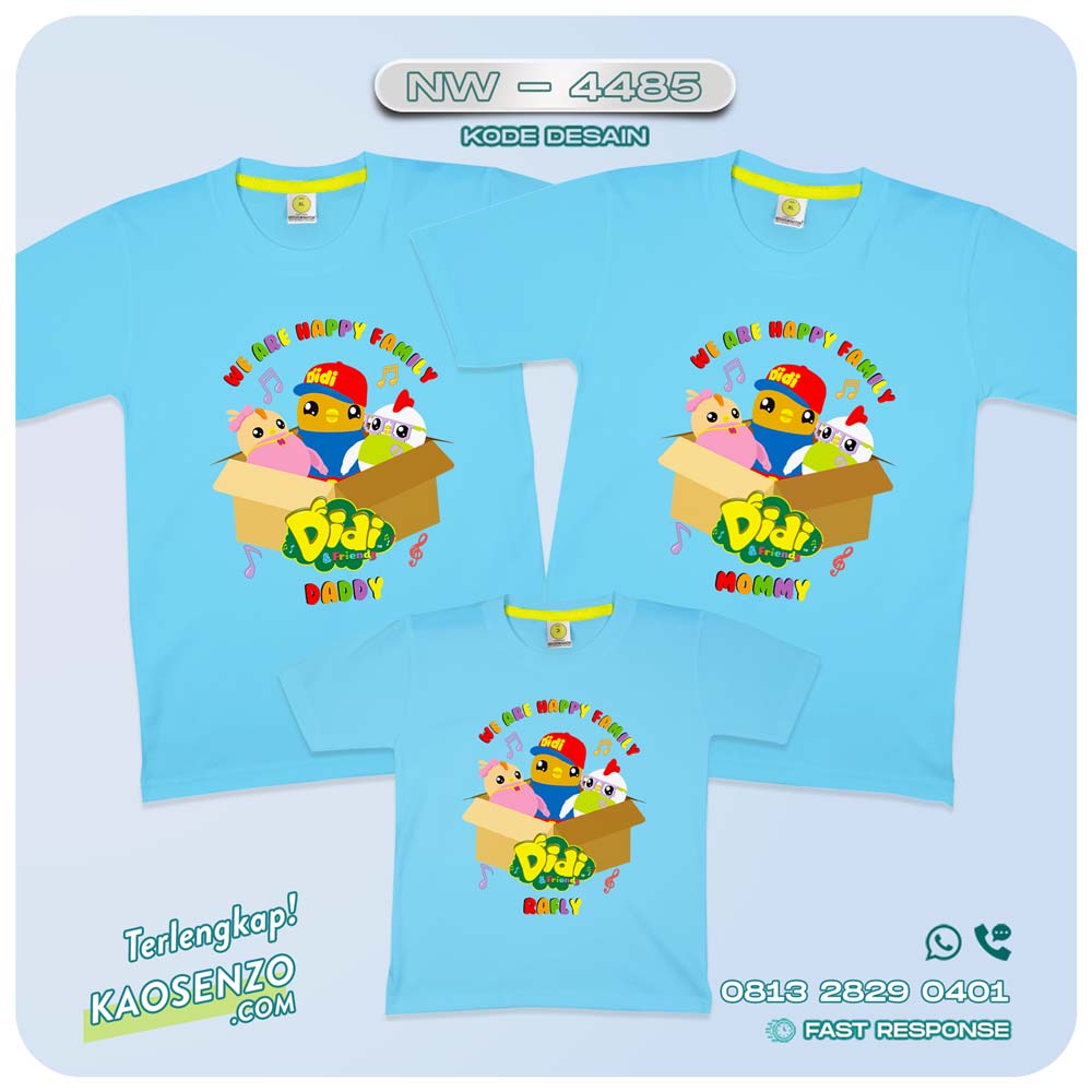 Baju Kaos Couple Keluarga Didi & Friends | Kaos Family Custom | Kaos Motif Didi & Friends NW 4485