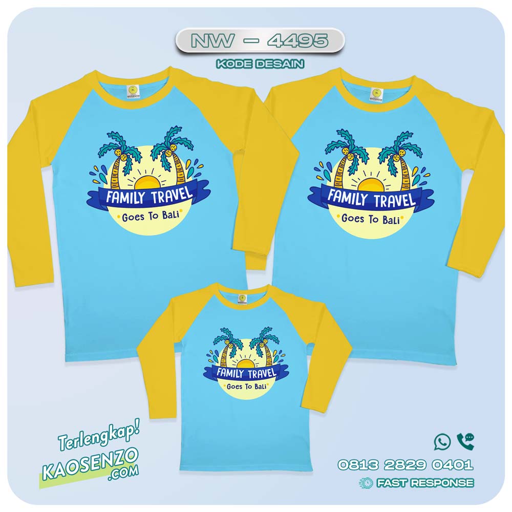 Baju Kaos Couple Keluarga Traveling | Kaos Couple Family Gathering | Kaos Liburan Keluarga | Kaos Traveling - NW 4495