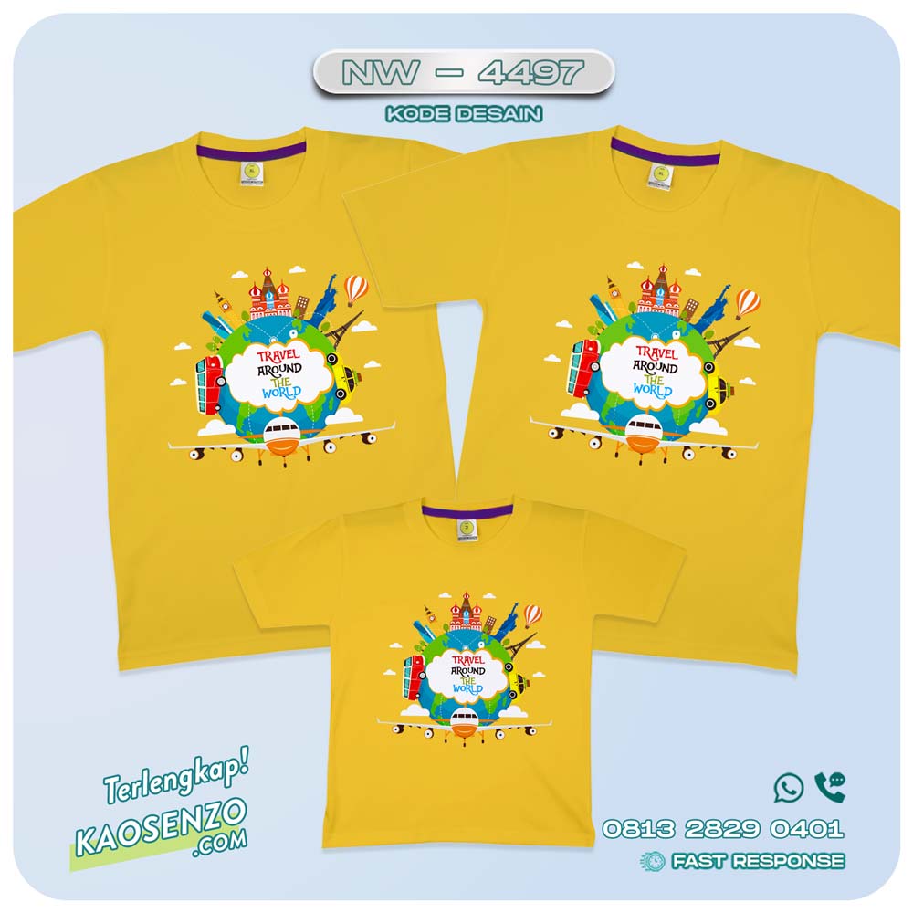 Kaos Couple Keluarga Traveling | Kaos Family Gathering | Kaos Liburan Keluarga | Kaos Traveling - NW 4497