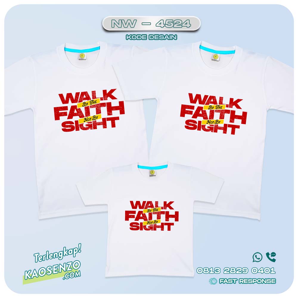 Baju Kaos Couple Keluarga Religi Kristen| Kaos Rohani Kristen | Kaos Tema Religi Kristen NW 4524