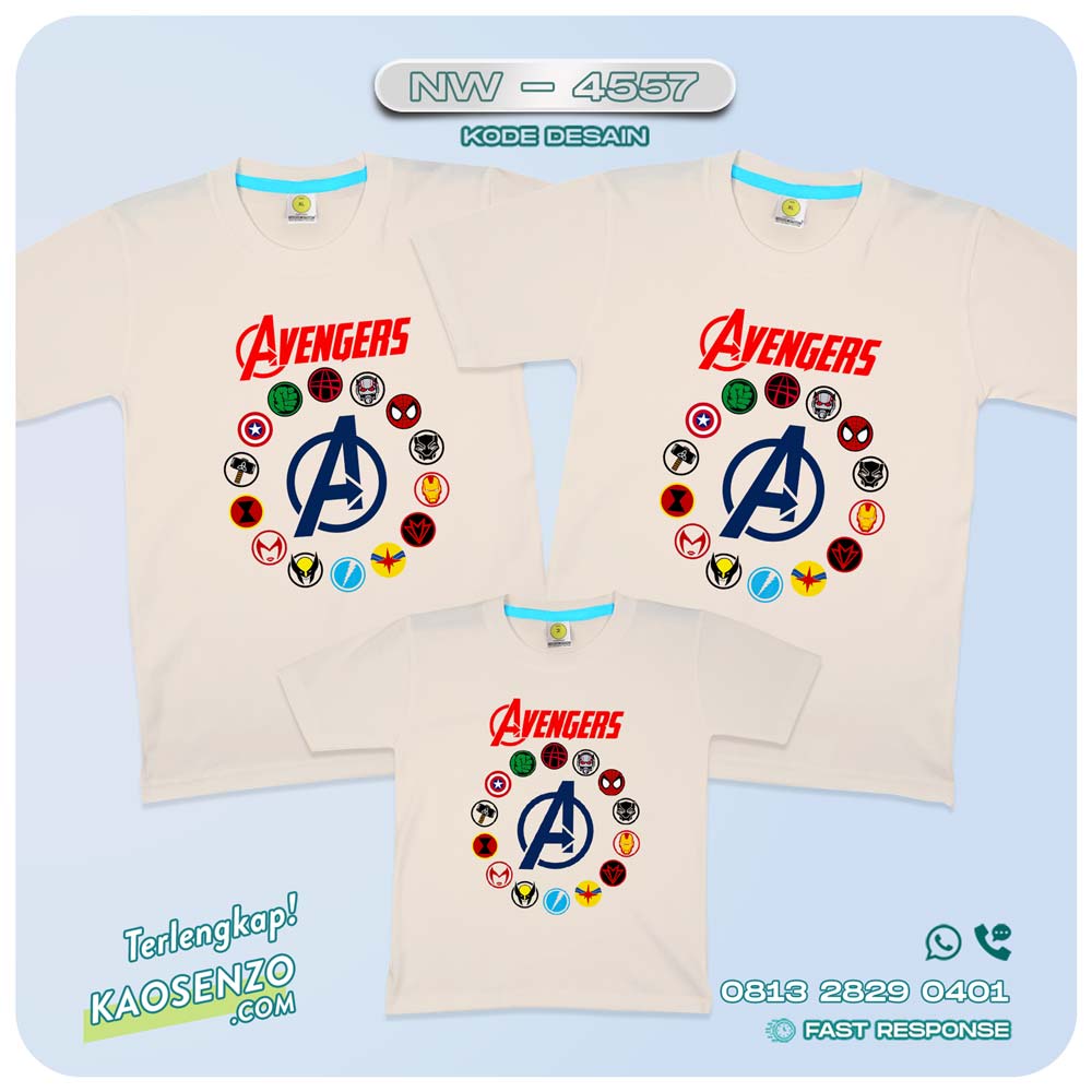 Kaos Couple Keluarga Avengers | Kaos Family Custom| Kaos Avengers - NW 4557