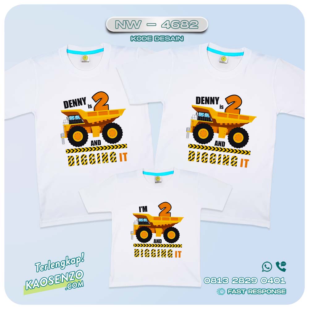 Baju Kaos Couple Keluarga Mining Truck | Kaos Family Custom Mining Truck | Kaos Mining Truck - NW 4682