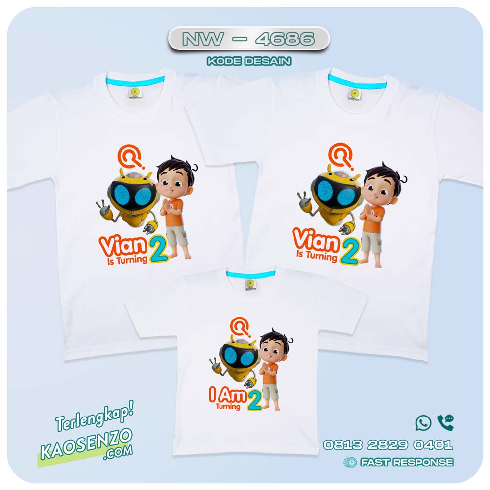 Baju Kaos Couple Keluarga Riko The Series| Kaos Family Custom Riko The Series | Kaos Riko The Series - NW 4686