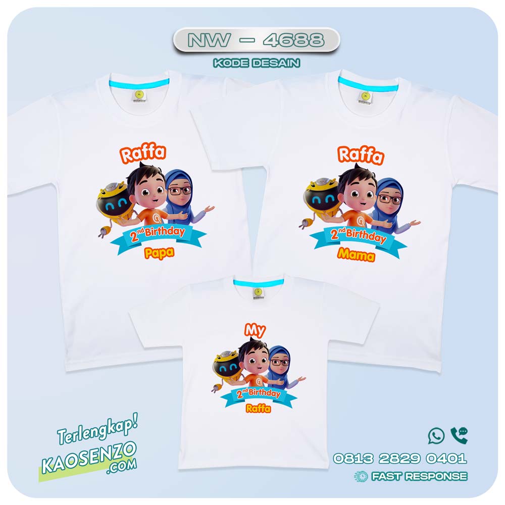 Baju Kaos Couple Keluarga Riko The Series| Kaos Family Custom Riko The Series | Kaos Riko The Series - NW 4688