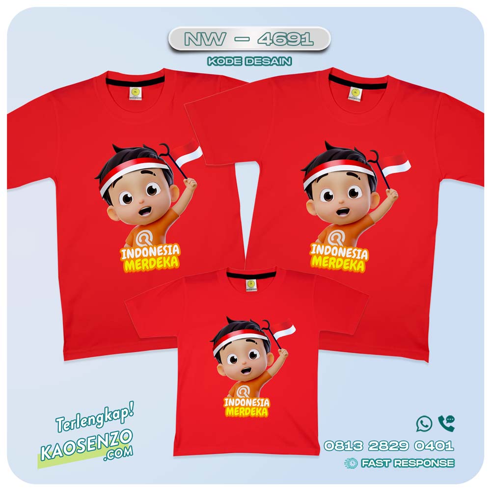 Baju Kaos Couple Keluarga Riko The Series | Kaos Family Custom Riko The Series | Kaos Riko The Series - NW 4691