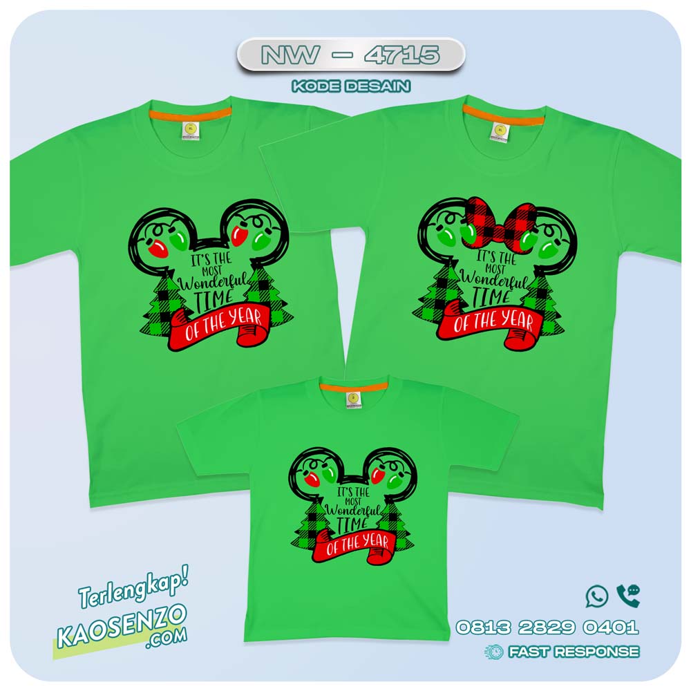 Baju Kaos Couple Keluarga Natal | Kaos Family Custom Christmas | Kaos Natal - NW 4715