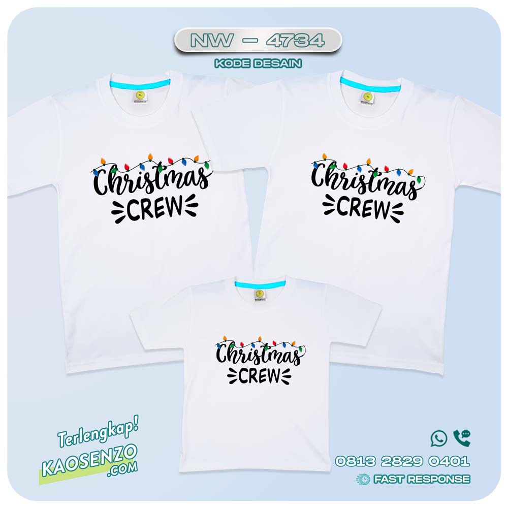 Baju Kaos Couple Keluarga Natal | Kaos Family Custom Christmas | Kaos Natal - NW 4734