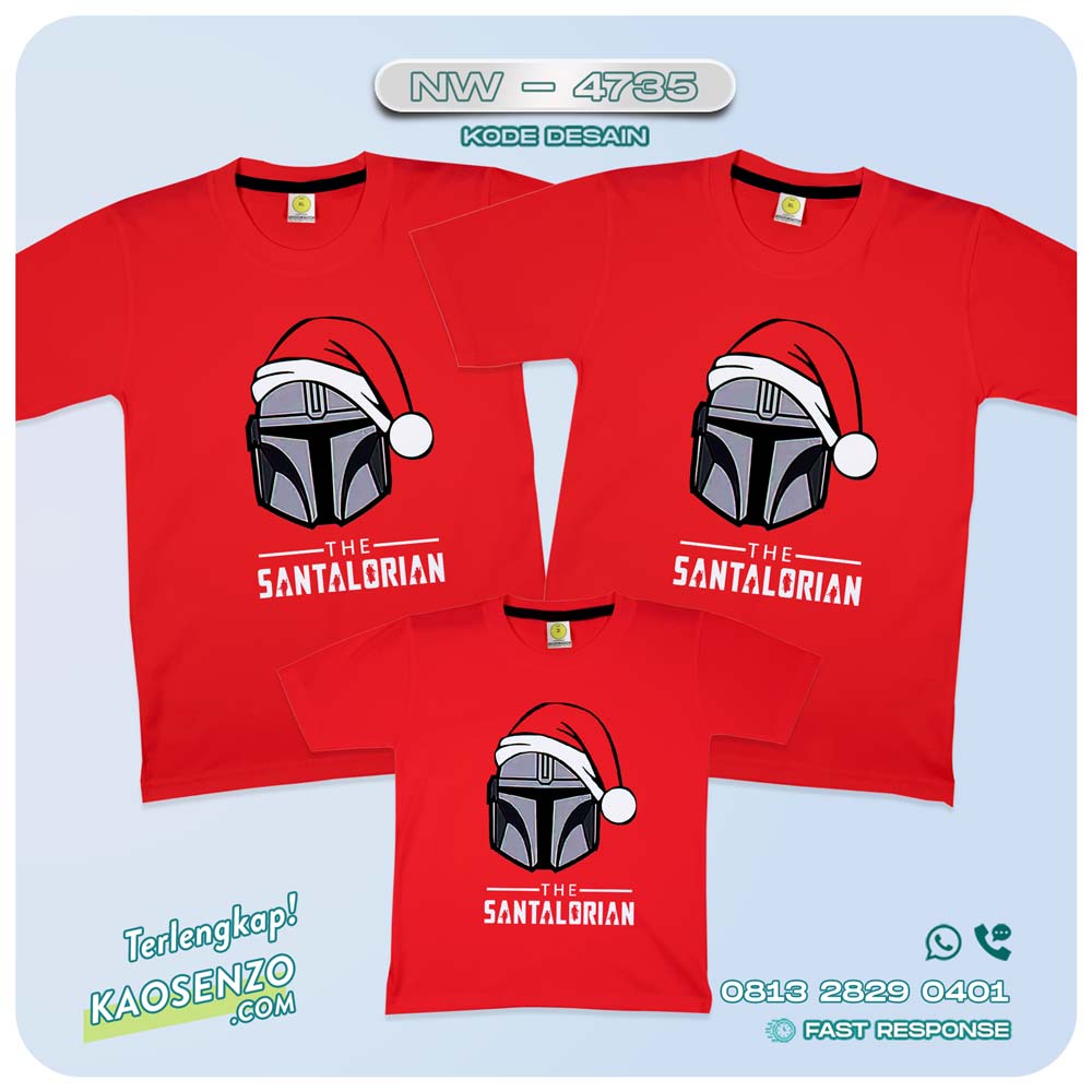 Baju Kaos Couple Keluarga Natal | Kaos Family Custom Christmas | Kaos Natal - NW 4735