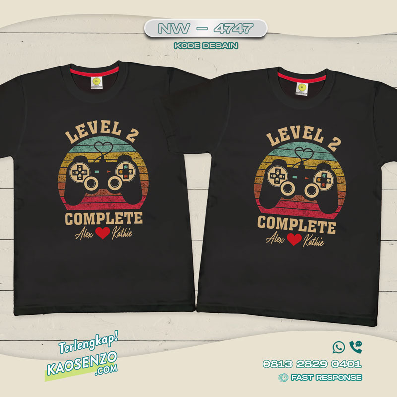 Baju Kaos Couple Pasangan | Kaos Family Custom Suami Istri | Kaos Pasangan - NW 4747