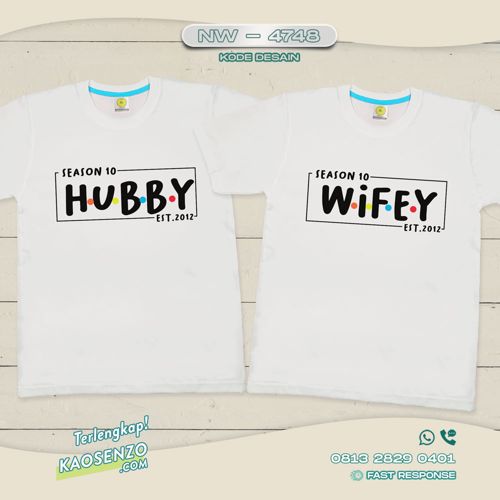 Baju Kaos Couple Pasangan | Kaos Family Custom Suami Istri | Kaos Couple Pasangan - NW 4748