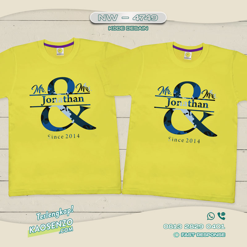 Baju Kaos Couple Pasangan | Kaos Family Custom Suami Istri | Kaos Pasangan - NW 4749