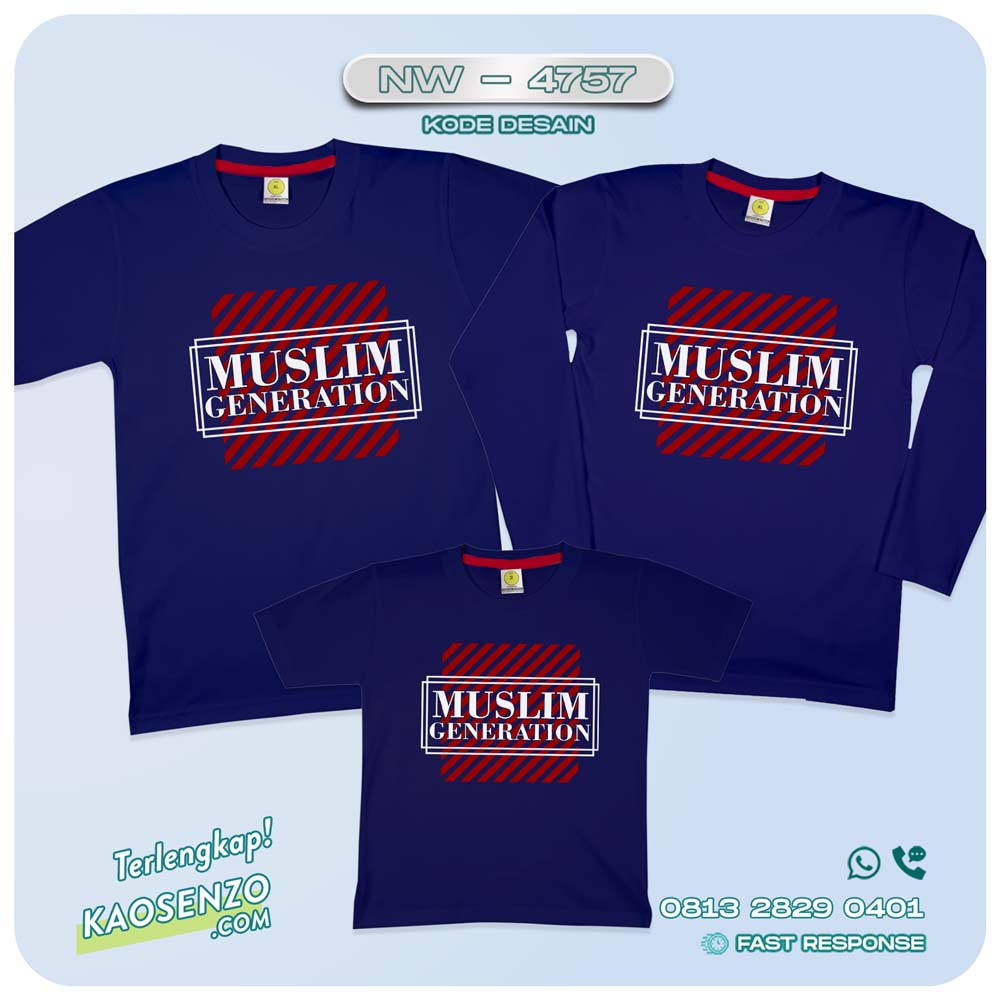 Kaos Keluarga | Kaos Couple | Kaos Keluarga Islami | Kaos Motif Islami NW - 4757