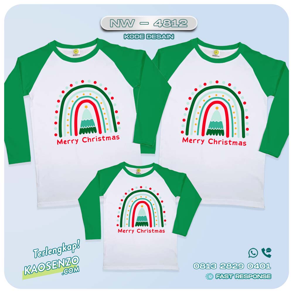 Baju Kaos Couple Keluarga Natal | Kaos Family Custom Christmas | Kaos Natal NW 4812