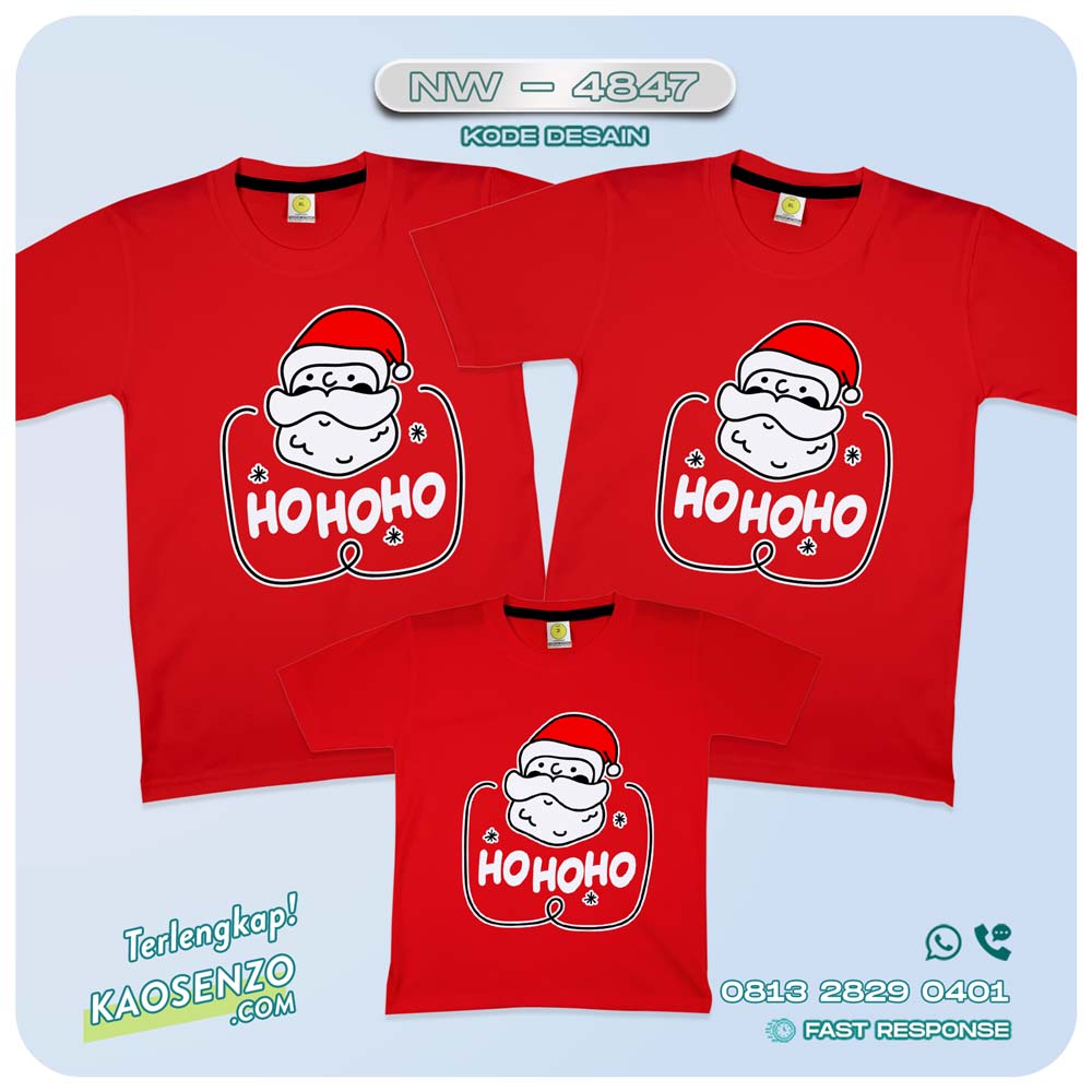 Baju Kaos Couple Keluarga Natal | Kaos Family Custom Christmas | Kaos Natal - NW 4847