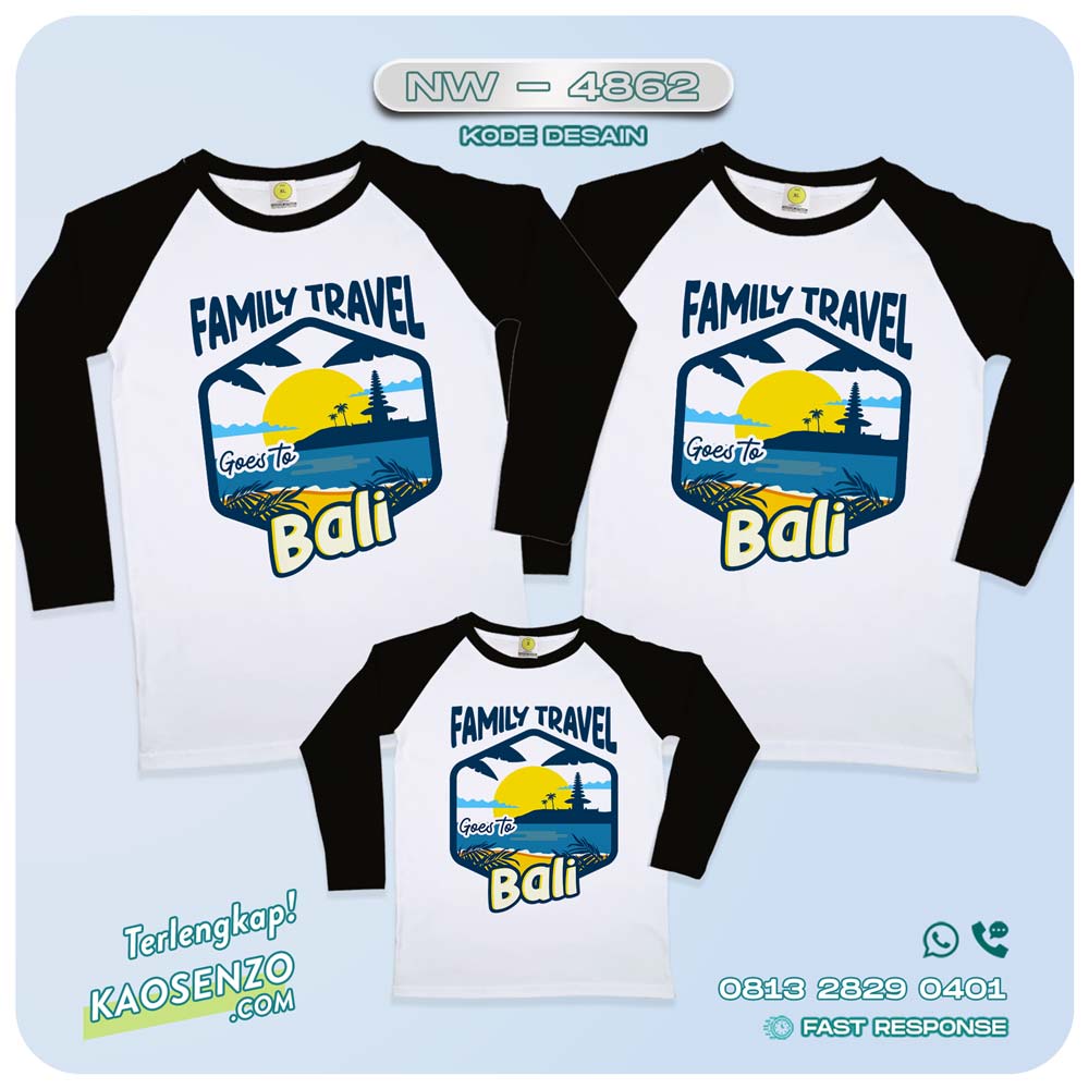 Baju Kaos Couple Keluarga Traveling | Kaos Couple Family Gathering | Kaos Liburan Keluarga | Kaos Traveling - NW 4862