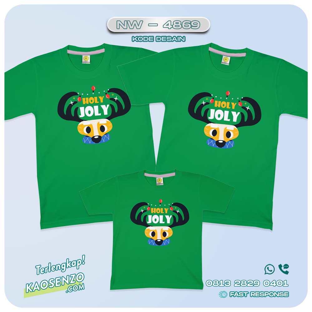 Baju Kaos Couple Keluarga Natal | Kaos Family Custom Christmas | Kaos Natal - NW 4869