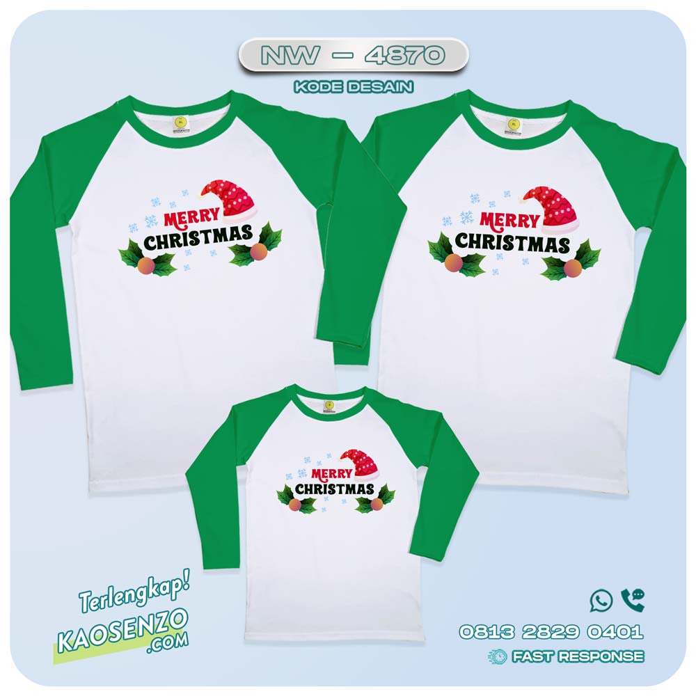Baju Kaos Couple Keluarga Natal | Kaos Family Custom Christmas | Kaos Natal NW 4870