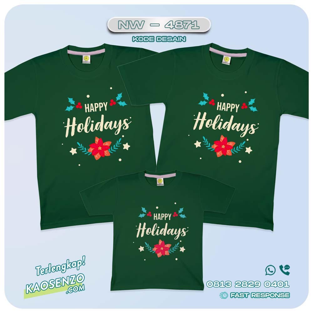 Baju Kaos Couple Keluarga Natal | Kaos Family Custom Christmas | Kaos Natal - NW 4871