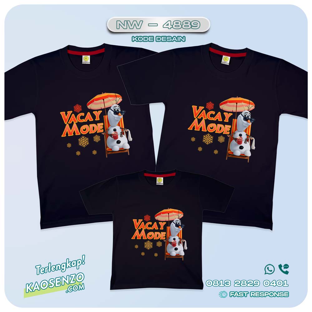 Kaos Couple Keluarga Frozen | Kaos Ulang Tahun Anak | Kaos Frozen - NW 4889