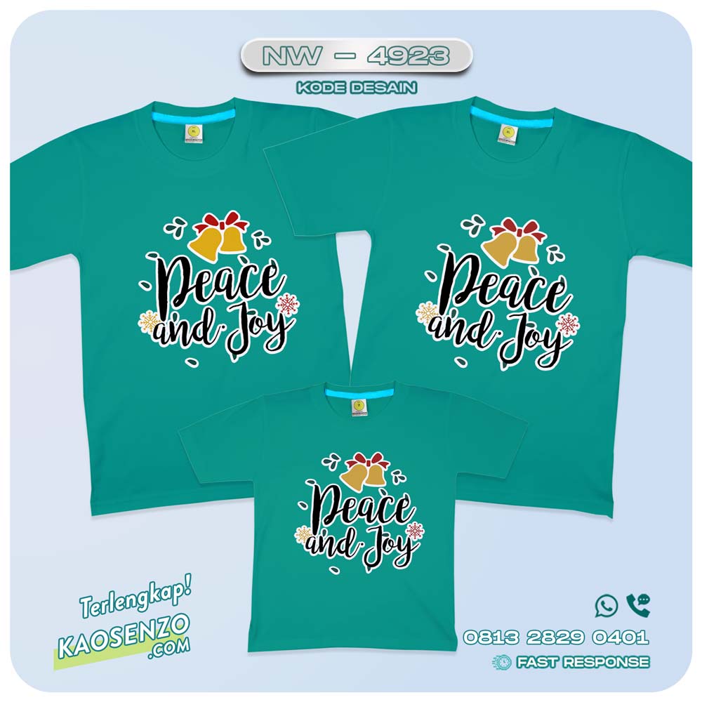 Baju Kaos Couple Keluarga Natal | Kaos Family Custom Christmas | Kaos Natal - NW 4923