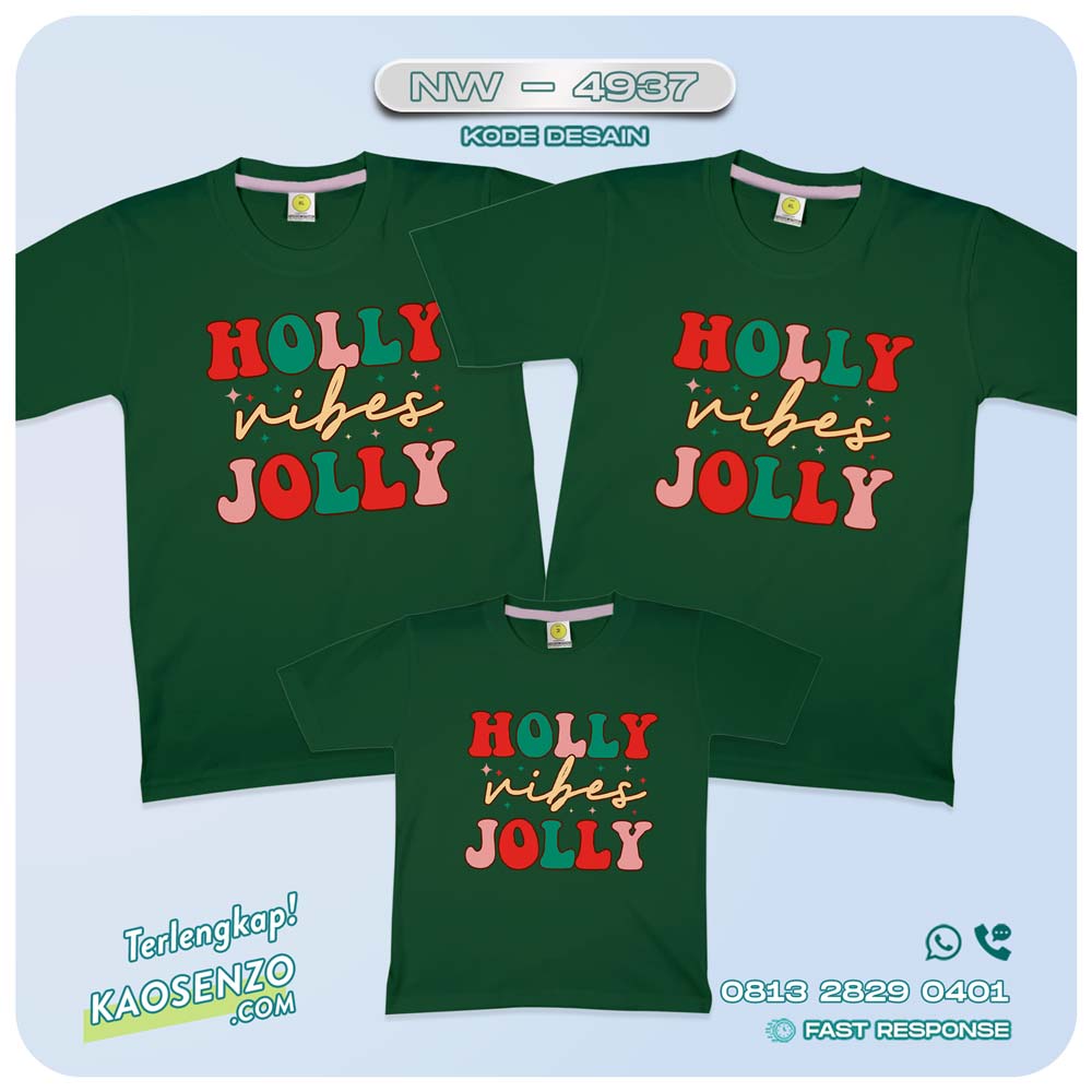 Baju Kaos Couple Keluarga Natal | Kaos Family Custom Christmas | Kaos Natal - NW 4937