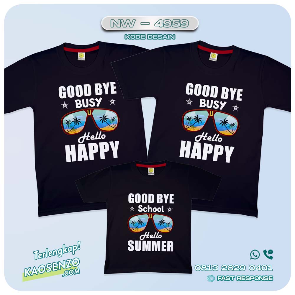 Kaos Couple Keluarga Traveling | Kaos Family Gathering | Kaos Liburan Keluarga | Kaos Liburan - NW 4959