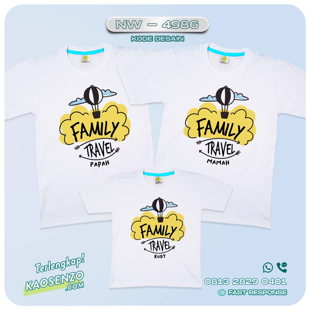 Baju Kaos Couple Keluarga Traveling | Kaos Couple Family Gathering | Kaos Liburan Keluarga | Kaos Liburan - NW 4986