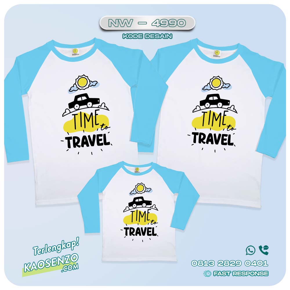 Baju Kaos Couple Keluarga Traveling | Kaos Couple Family Gathering | Kaos Liburan Keluarga | Kaos Traveling - NW 4990