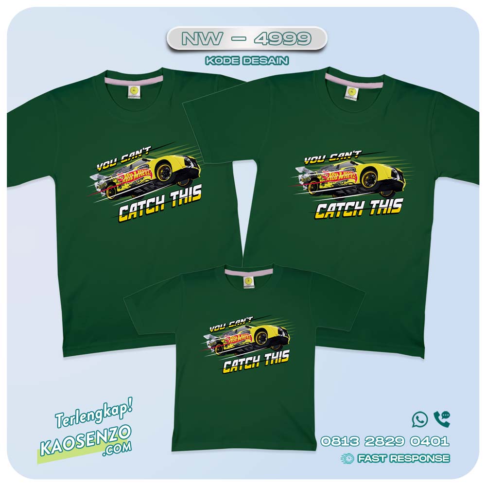 Baju Kaos Couple Keluarga Hotwheels | Kaos Family Custom | Kaos Hotwheels - NW 4999