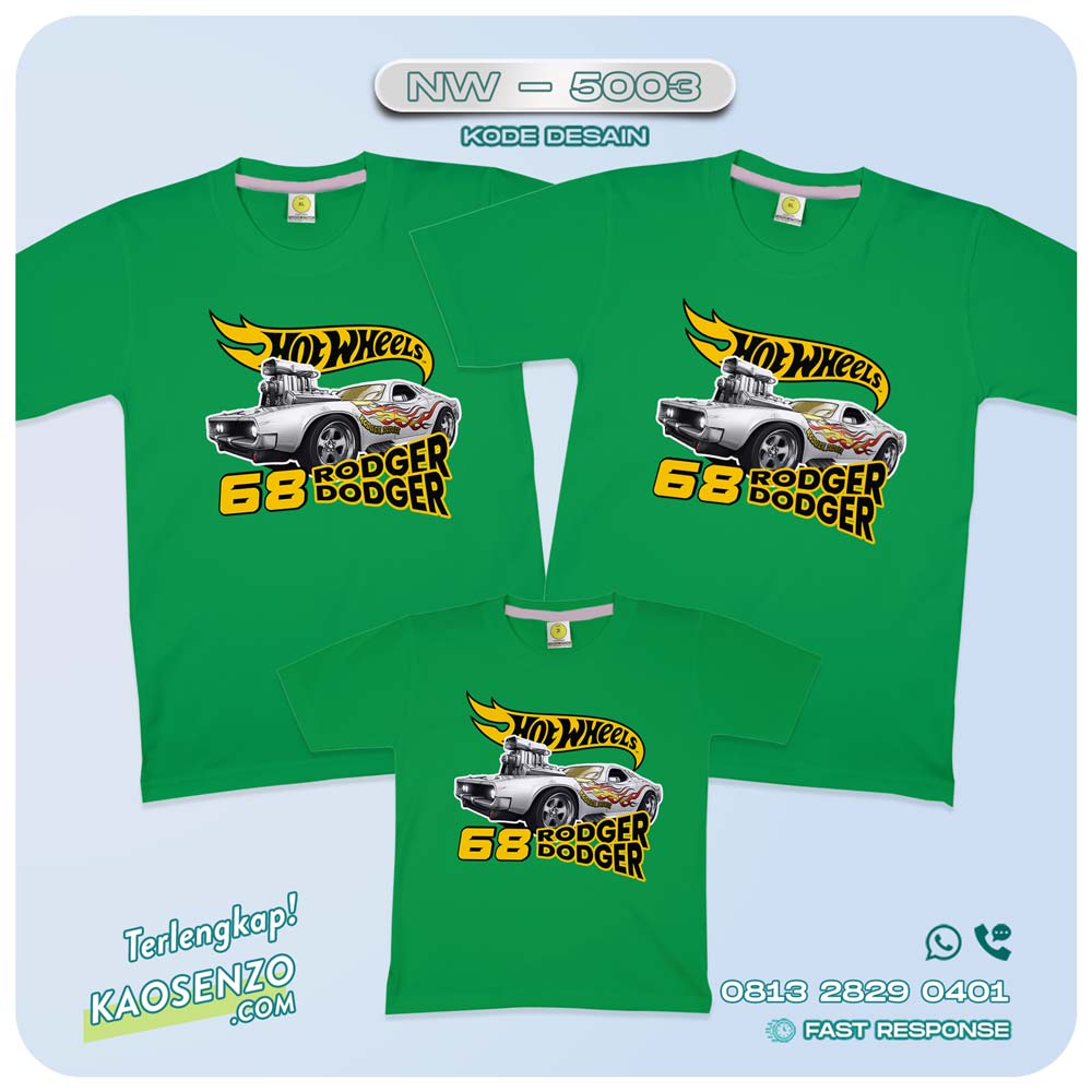 Baju Kaos Couple Keluarga Hotwheels | Kaos Family Custom | Kaos Hotwheels - NW 5003