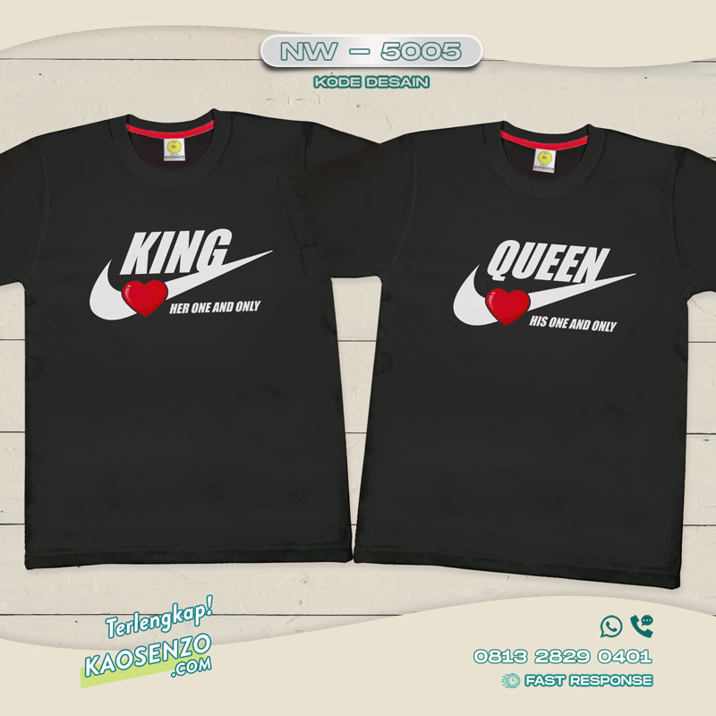 Baju Kaos Couple Pasangan | Kaos Family Custom Suami Istri | Kaos Pasangan - NW 5005