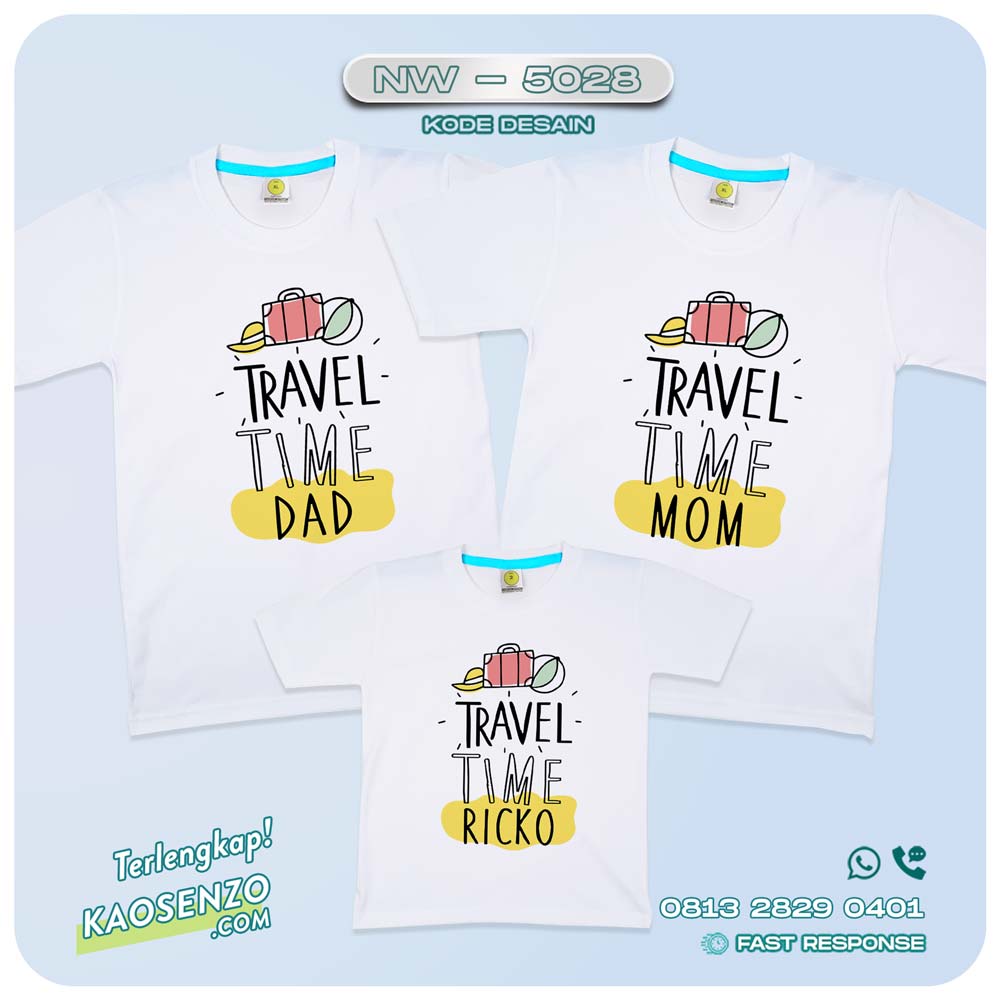 Baju Kaos Couple Keluarga Traveling | Kaos Couple Family Gathering | Kaos Liburan Keluarga | Kaos Liburan - NW 5028