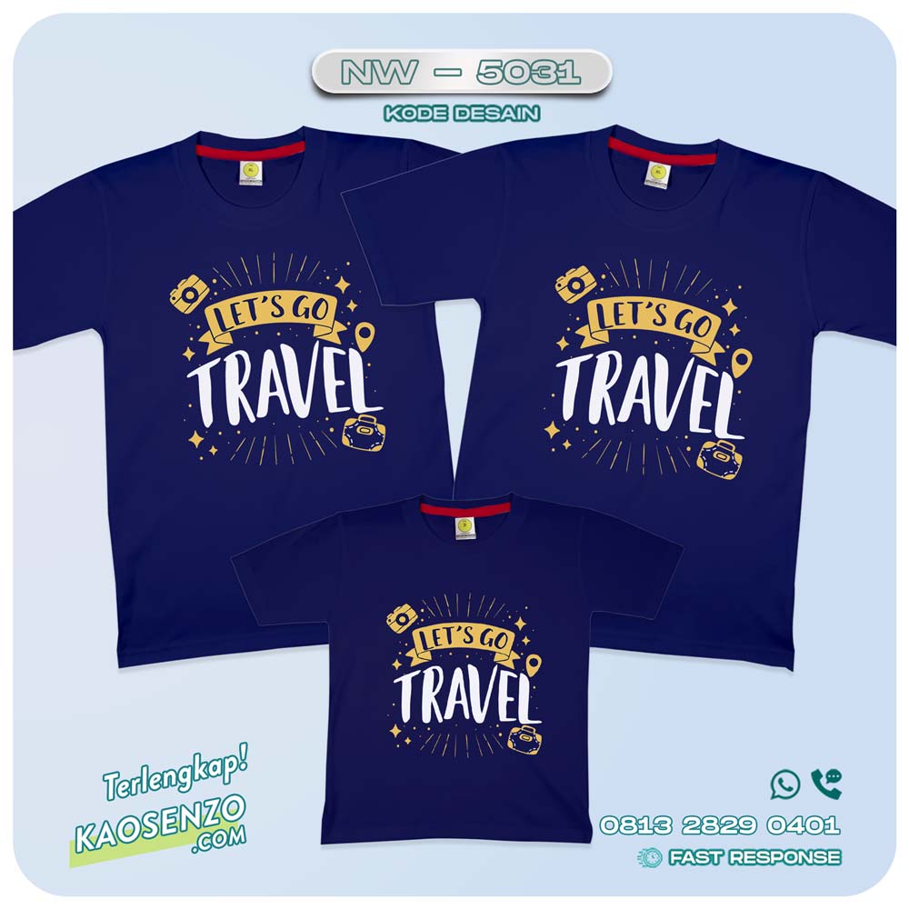 Kaos Couple Keluarga Traveling | Kaos Family Gathering | Kaos Liburan Keluarga | Kaos Liburan - NW 5031