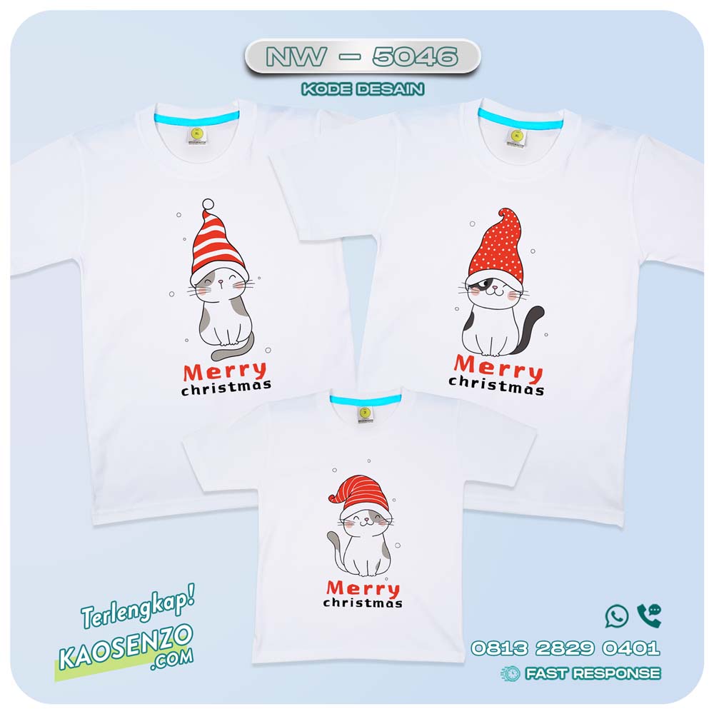 Baju Kaos Couple Keluarga Natal | Kaos Family Custom Christmas | Kaos Natal - NW 5046