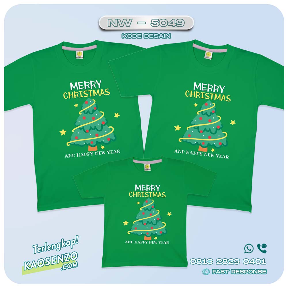Baju Kaos Couple Keluarga Natal | Kaos Family Custom Christmas | Kaos Natal - NW 5049