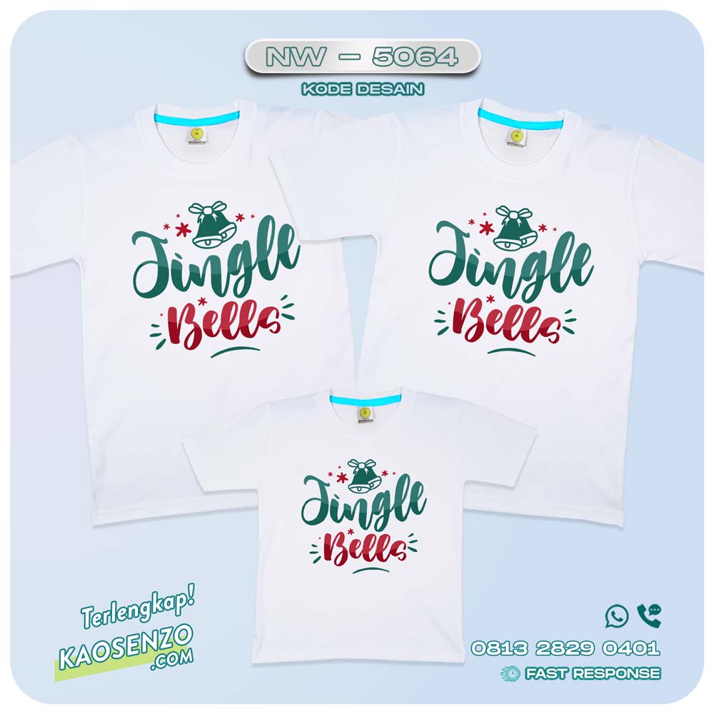 Baju Kaos Couple Keluarga Natal | Kaos Family Custom Christmas | Kaos Natal - NW 5064