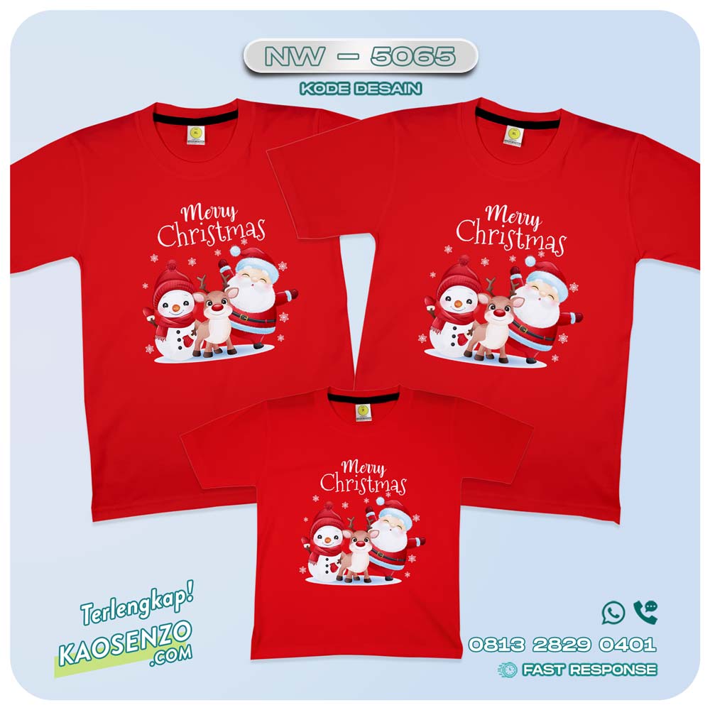 Baju Kaos Couple Keluarga Natal | Kaos Family Custom Christmas | Kaos Natal - NW 5065