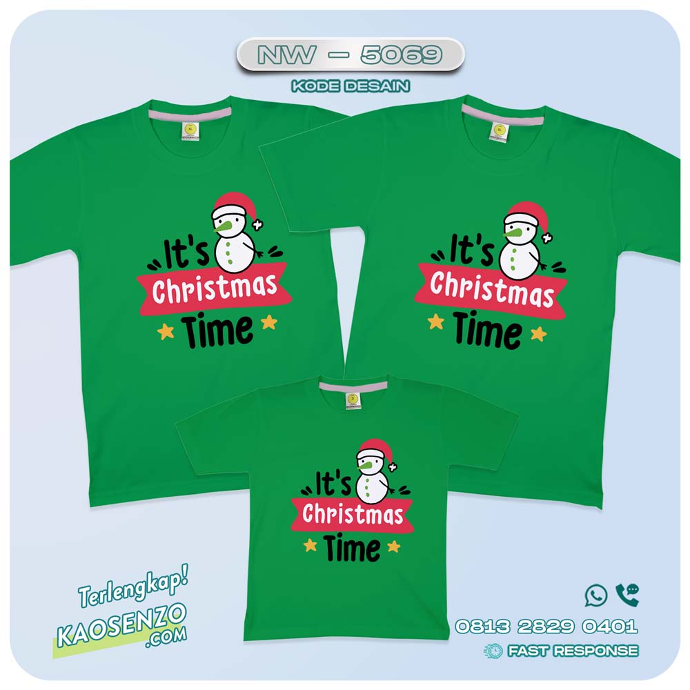Baju Kaos Couple Keluarga Natal | Kaos Family Custom Christmas | Kaos Natal - NW 5069