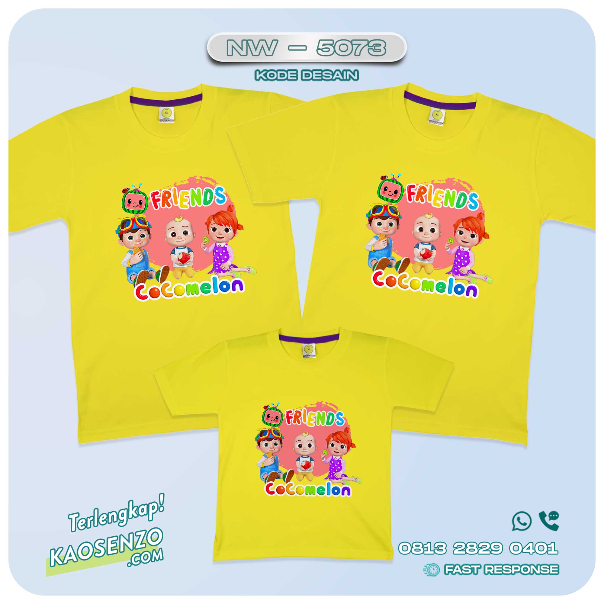 Kaos Couple Keluarga Cocomelon | Kaos Family Custom | Kaos Cocomelon - NW 5073